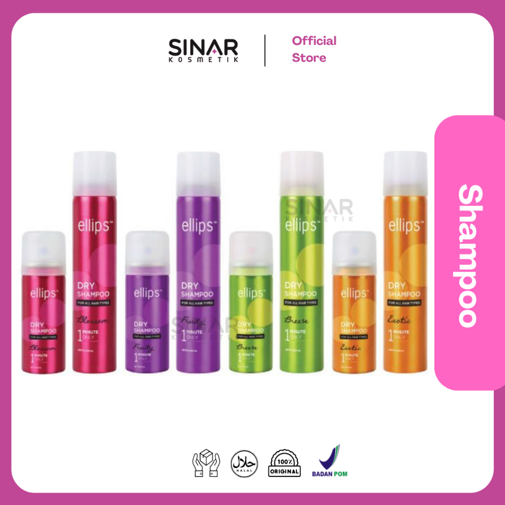 Ellips Hair Dry Shampoo 50ml - 200ml | Shampo Kering Praktis