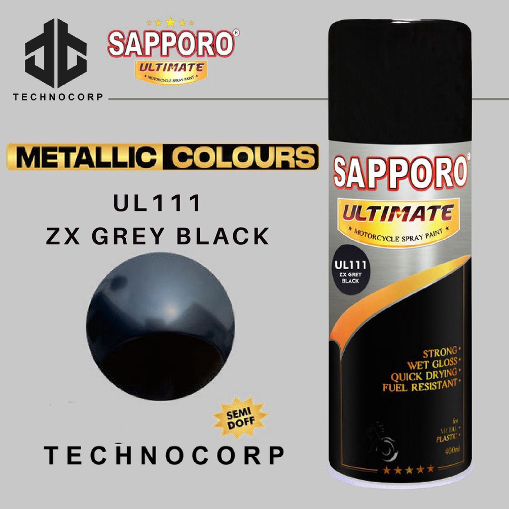 

KODE O92F Cat SAPPORO ULTIMATE UL111 ZX GREY BLACK RANGKA KAWASAKI G BLACK