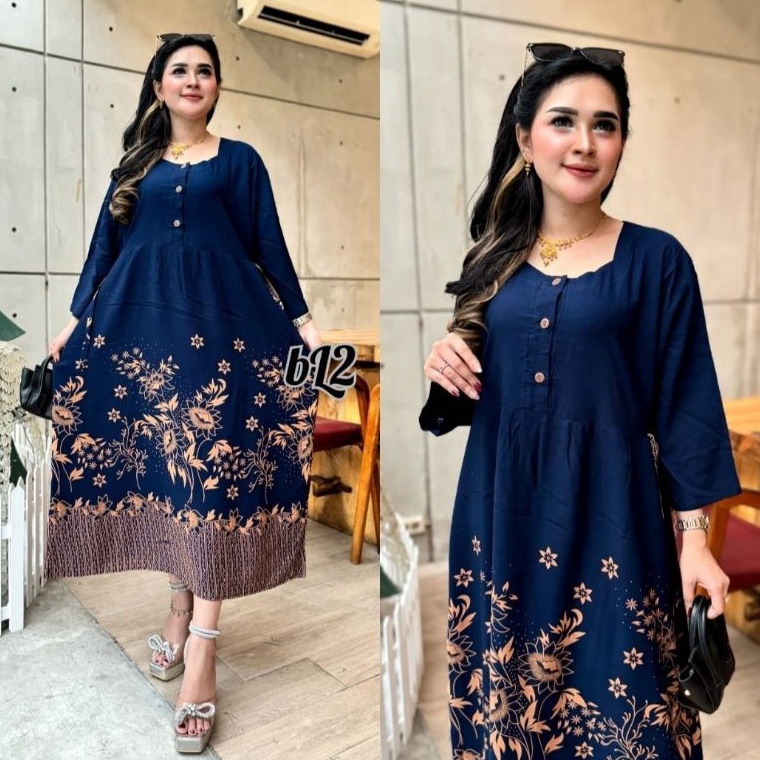 KODE V87D Daster Rayon TebalDaster BatikDaster Jumbo Kancing