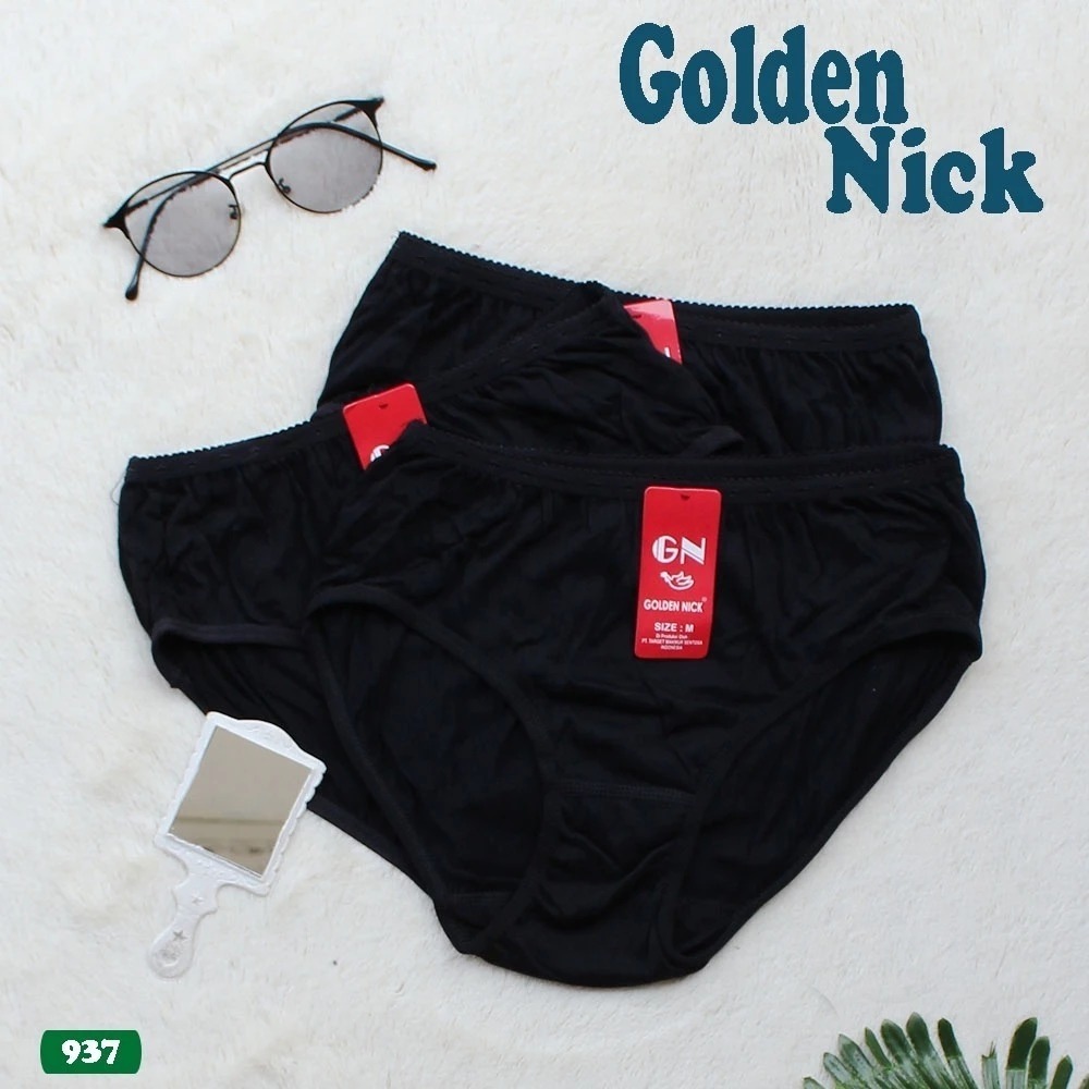 CD Wanita GN [Hitam] Harga 1 Pcs | CD Golden Nick HITAM | Celana Dalam Wanita 937 Hitam | CD Wanita 