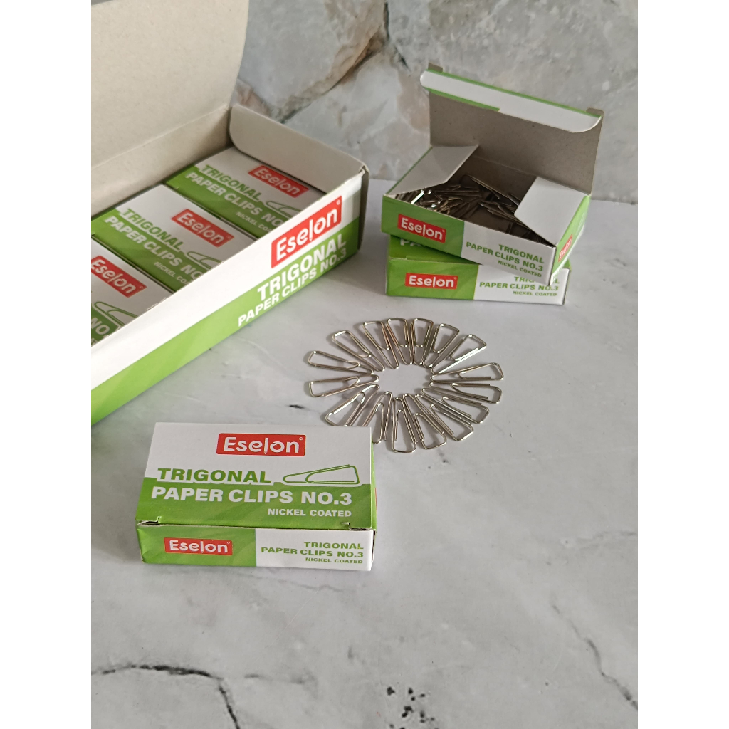 

ECER ( 1 BOX KECIL ) Trigonal Clip Penjepit Kertas No. 03