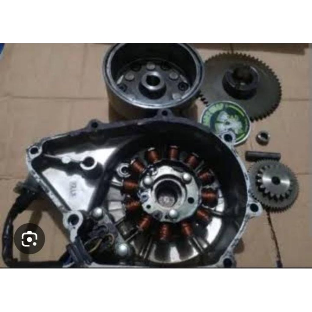 bak magnet lengkap spul magnet gigi stater lengkap Honda Supra 125 helm in copotan original pnp Blad