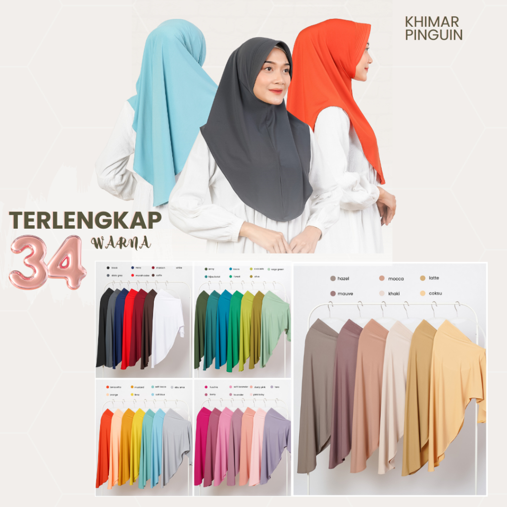 Hijab Instant - Khimar Syar'i hijab syar'i - jersey premium