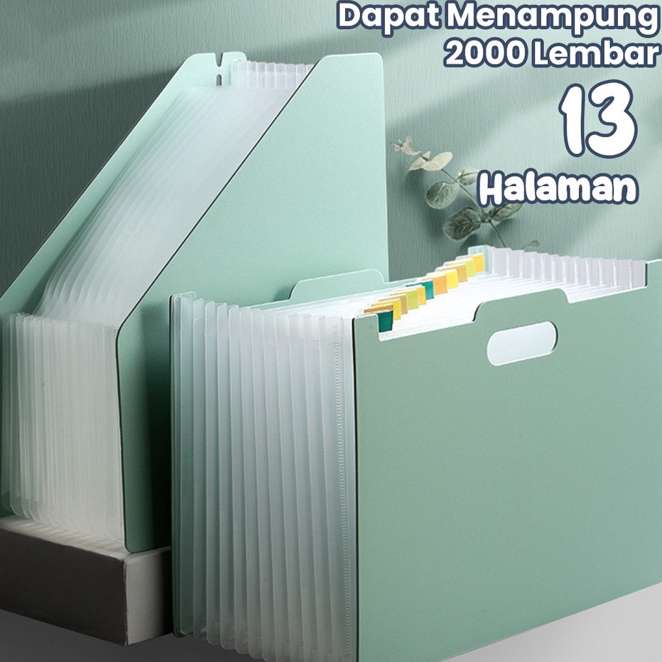 

AQINGStanding file A4 File folder document bag Tas dokumen file 13 sekat