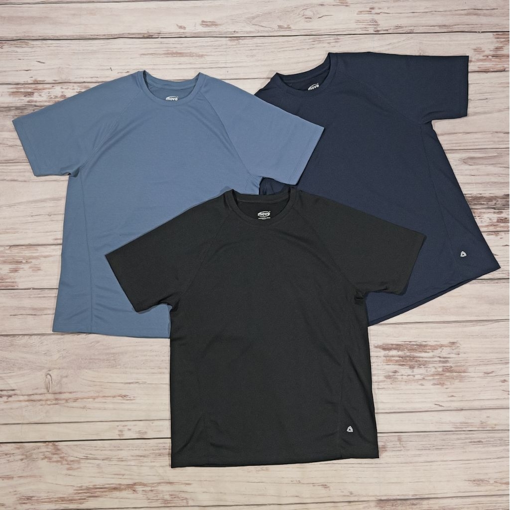 Kaos Olahraga Pria POLHAM Cool Move Dryfit Adem Ringan Gym Fitness Running