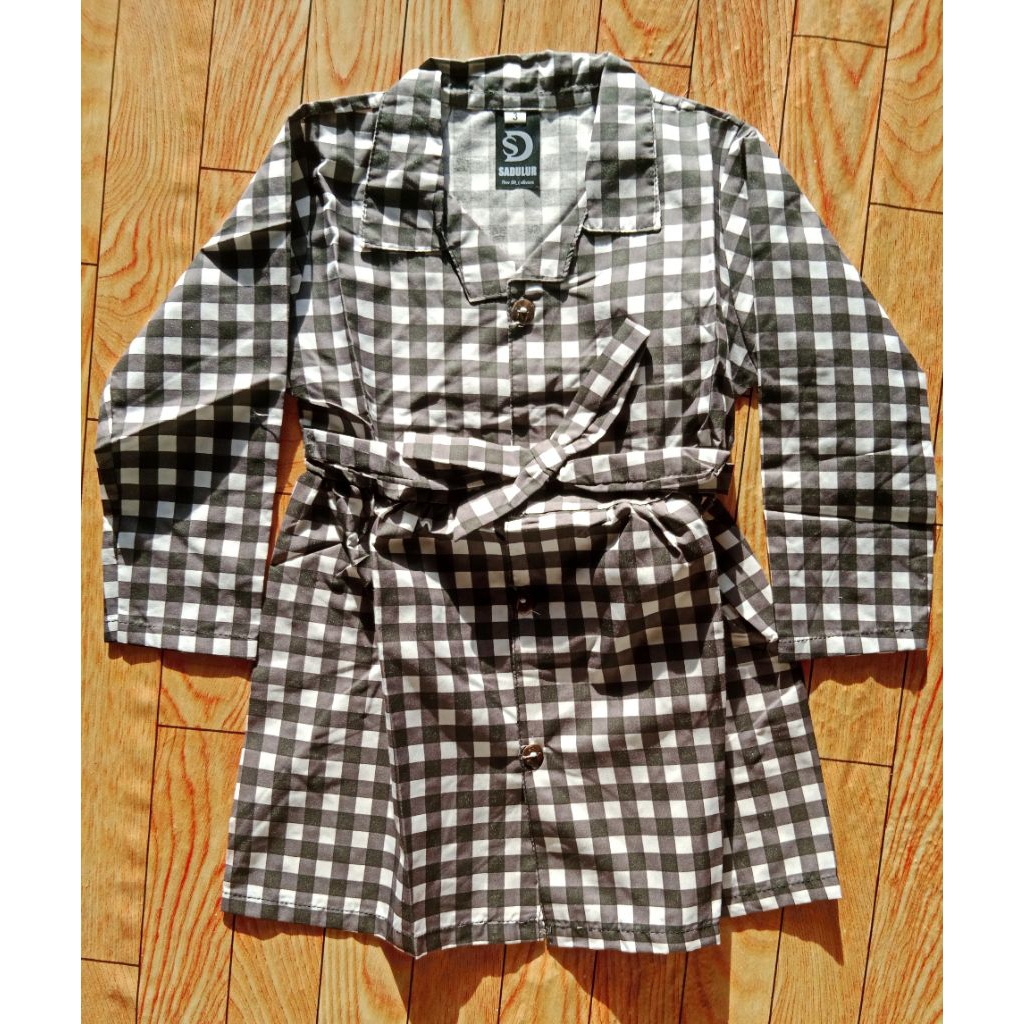 DRES ANAK/MIDI DRES LENGAN PANJANG/DRES KOTAK-KOTAK