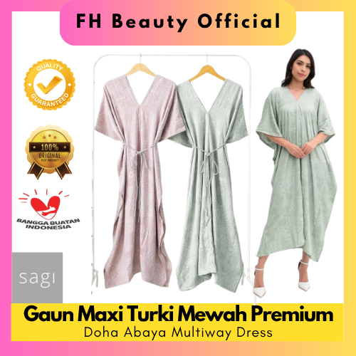 Doha Abaya Multiway Dress | Gaun Maxi Turki Mewah Premium SAGI