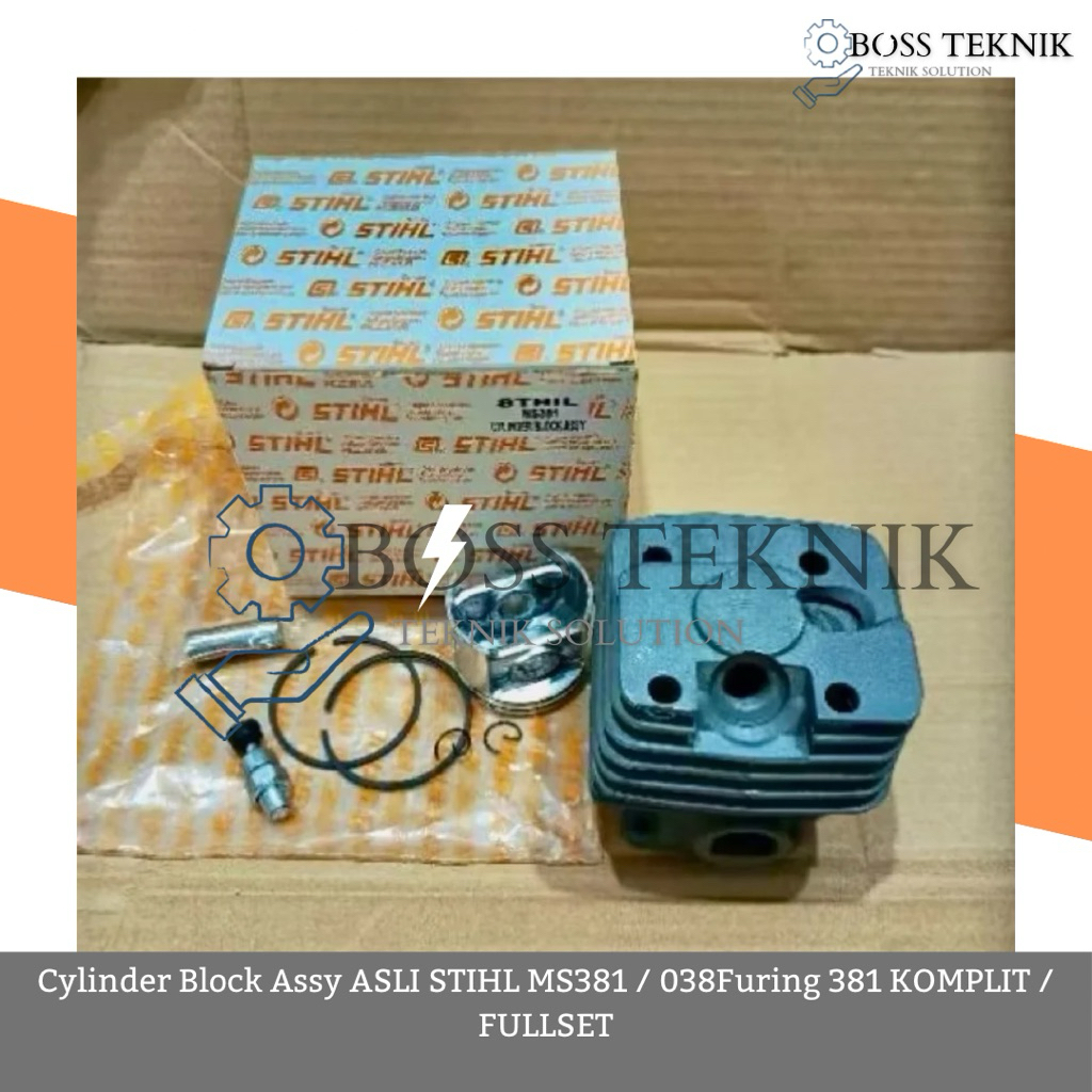 Cylinder Block Assy  ASLI STIHL MS381 / 038Furing 381 KOMPLIT / FULLSET