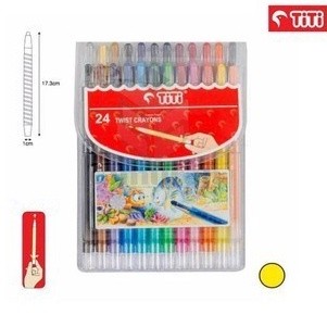 

KODE W46E GG Crayon Putar TITI 24 Warna Twist Crayon Crayon