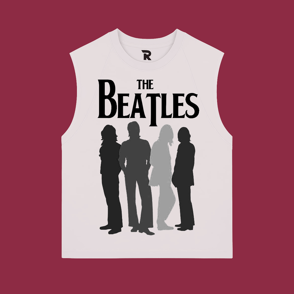 ROWEN.CO - KAOS BAJU SINGLET THE BEATLES BAND | BAND METAL MUSIK ROCK | T-SHIRT SINGLET PUTIH STYLE 