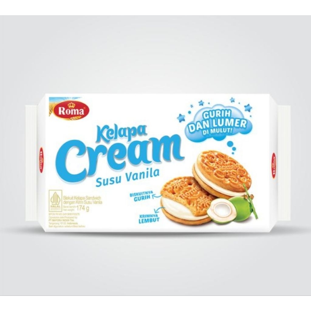

Roma Biskuit Kelapa Cream Vanila 174gr Biskuit Enak Termurah