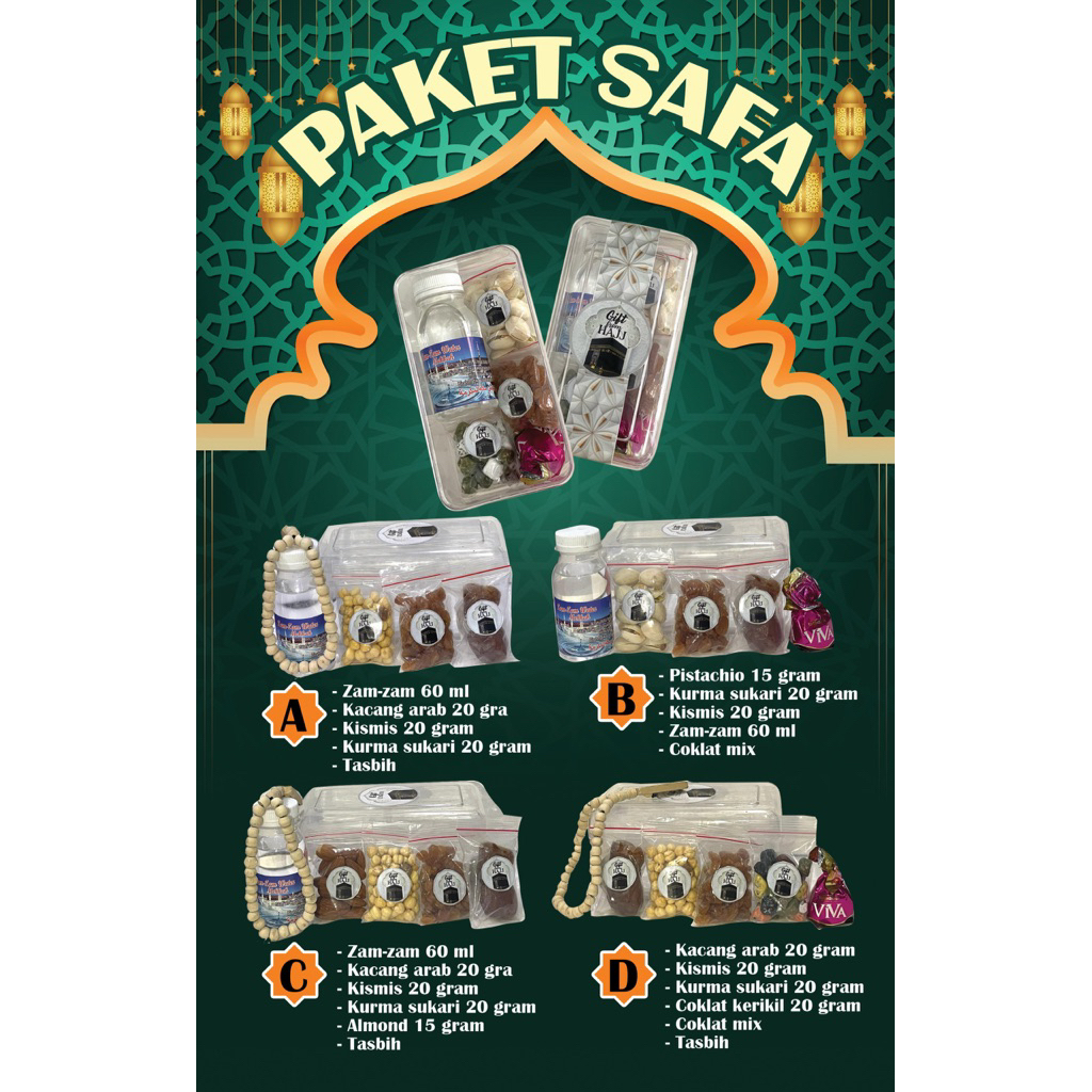 

50PACK PAKET OLEH OLEH HAJI UMROH SERIES SAFA