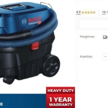 

Vacuum Cleaner BOSCH 25L GAS 12-25 Basah&Kering Vacum Hisap Debut 25 L
