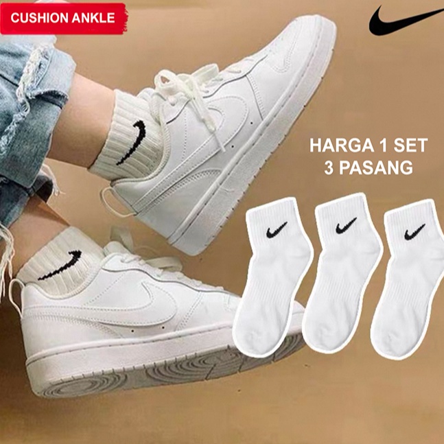 KODE B5K Nike Everyday Cushioned Ankle socks  Kaos kaki NIKE pendek tebal original 1 set 3 pasang
