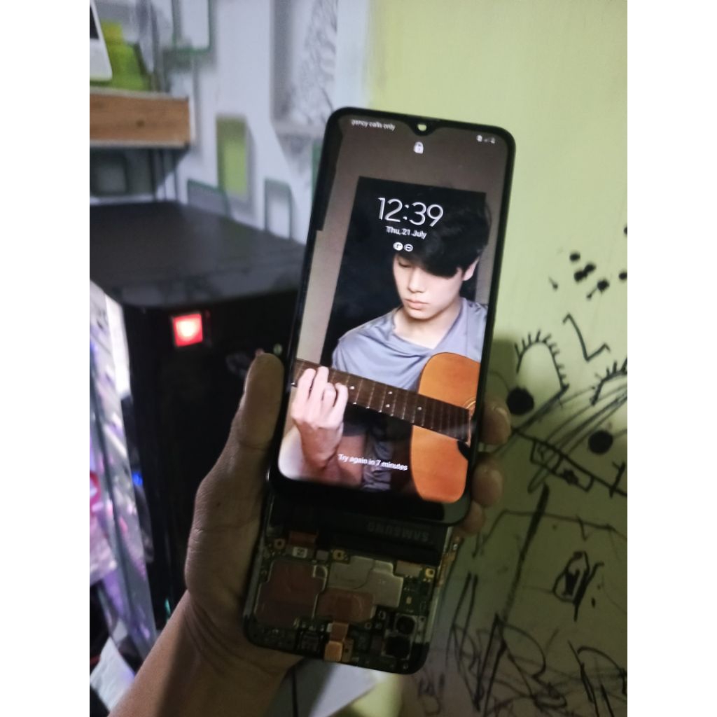 Lcd Samsung A10s original cabutan