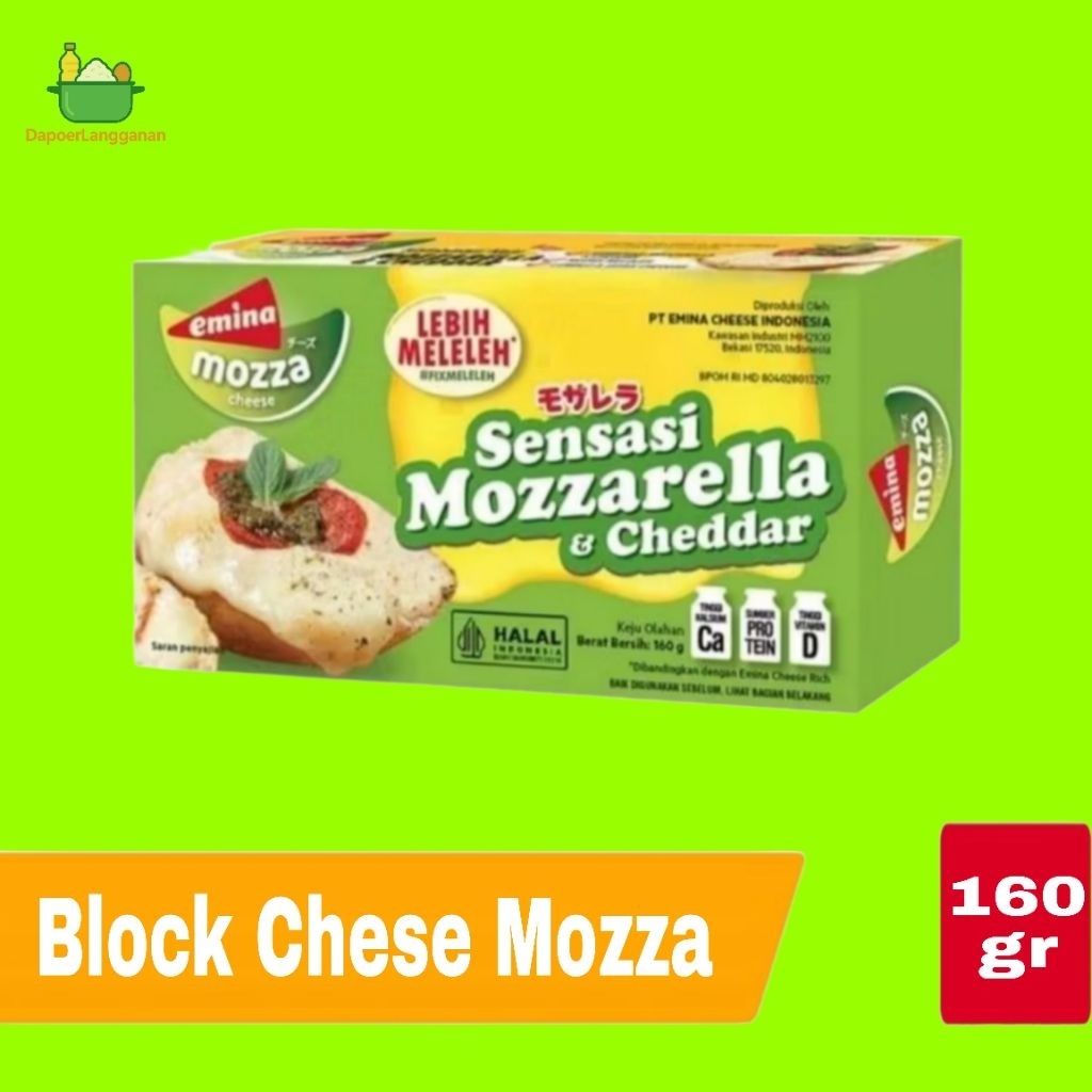 

Keju Emina Mozzarella 160gr – Meleleh Sempurna, Lezat untuk Pizza & Roti Bakar