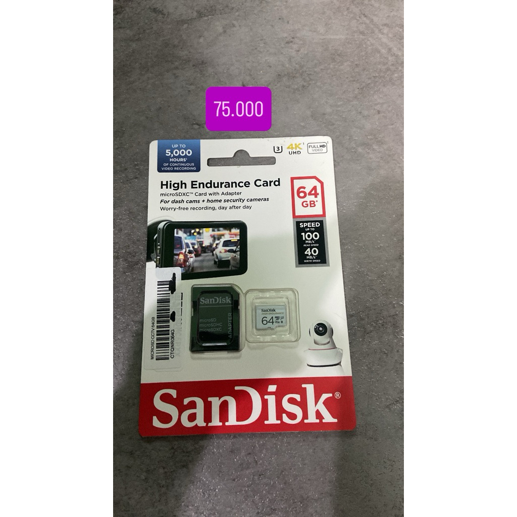 sandisk memori card cctv
