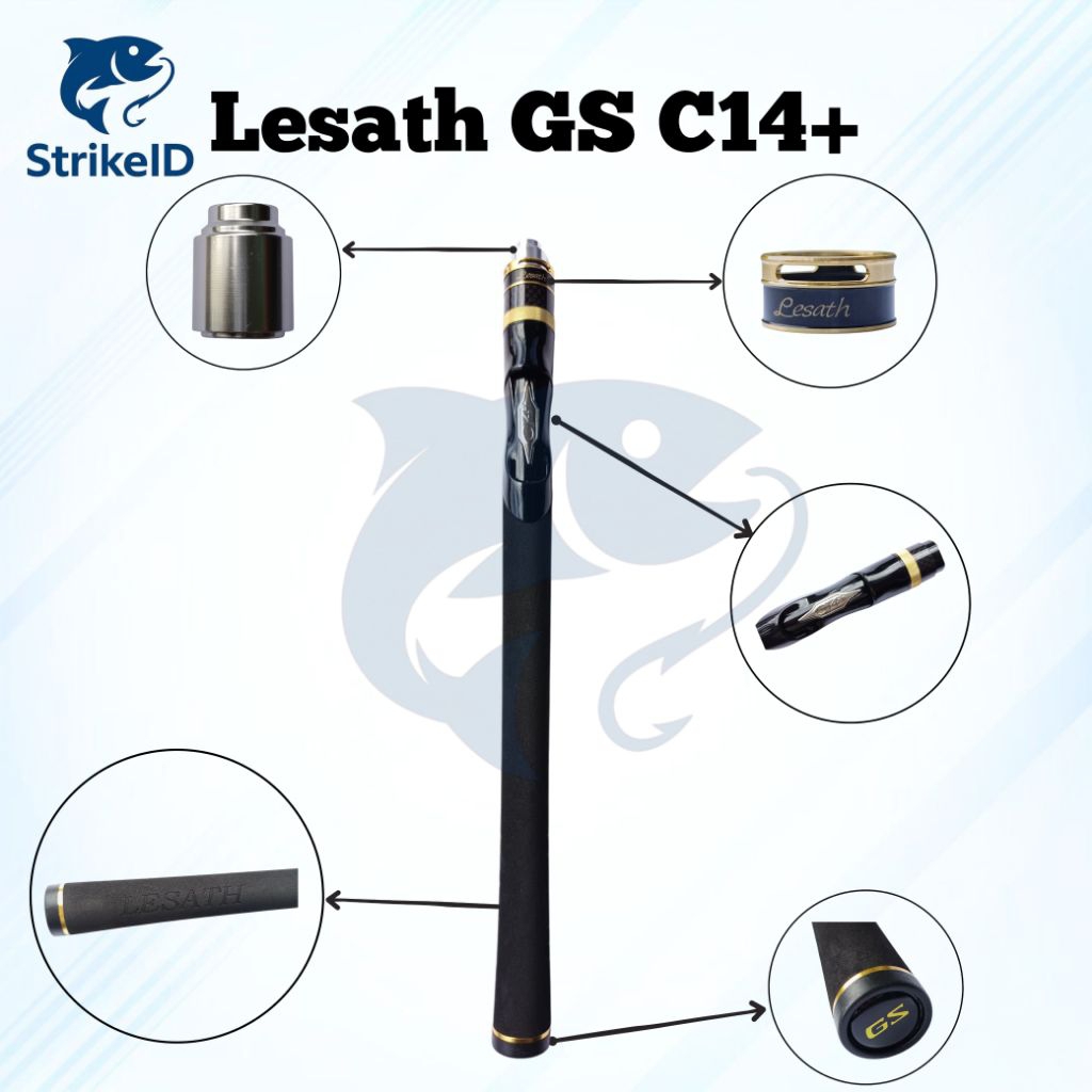 Handle Joran Pancing Lesath GS CI4+ Desain Mewah Premium | Handle joran pancing | gagang joran custo