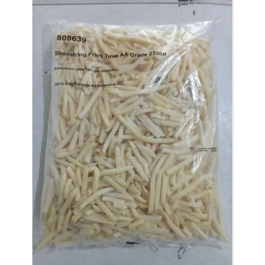 

Aviko French fries Shoestring 2,5Kg (kemasan polos)