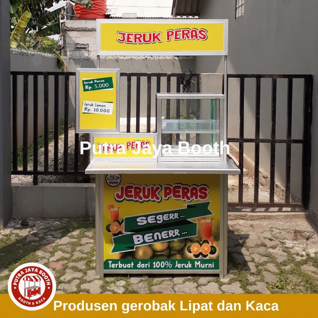 Booth Portable Premium + Etalase Kotak + Bergambar