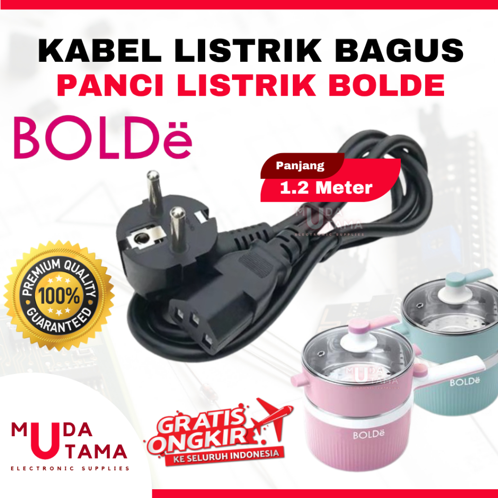 KABEL LISTRIK PANCI LISTRIK BOLDE HIGH QUALITY ANTI KORSLET | COK KABEL PANCI PORTABLE BOLDE | KABEL