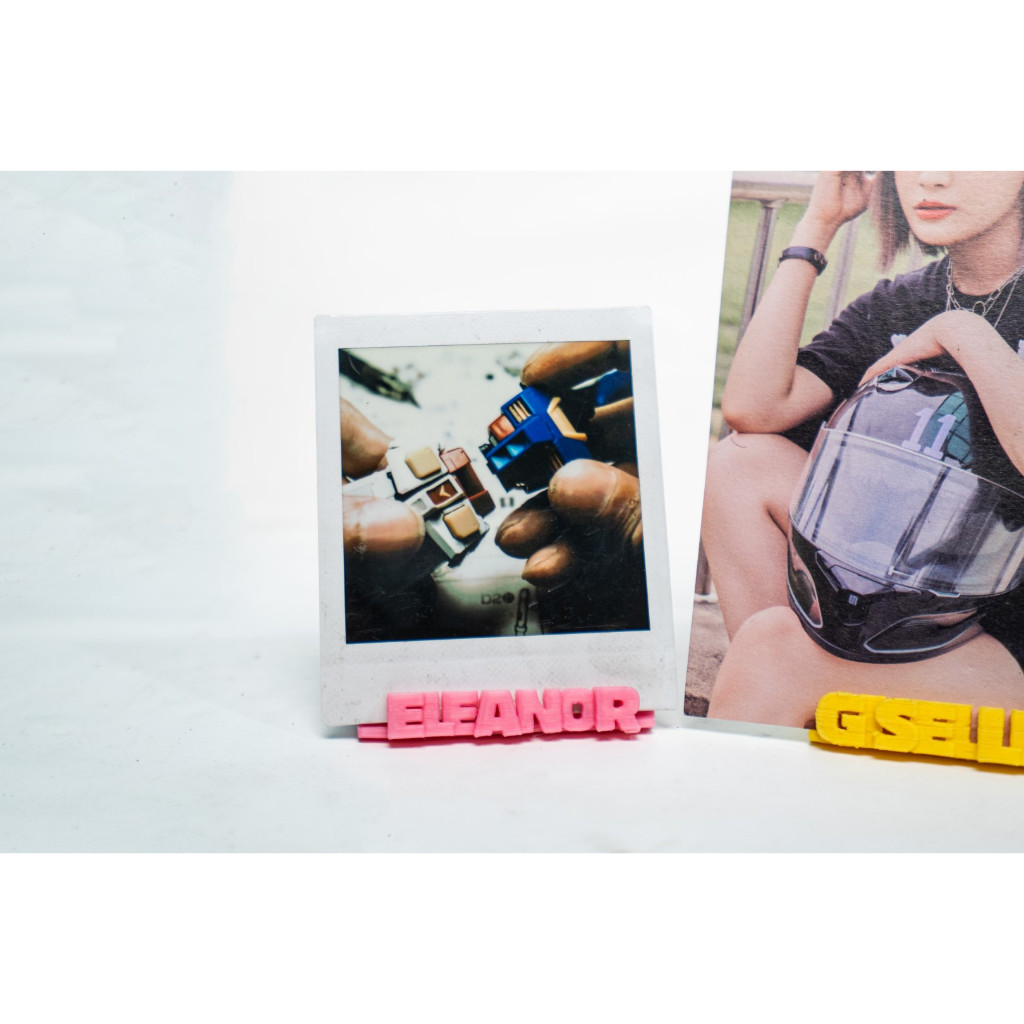 Stand Holder Photocard K-Pop Polaroid Custom Nama Display 3D Printed Aesthetic