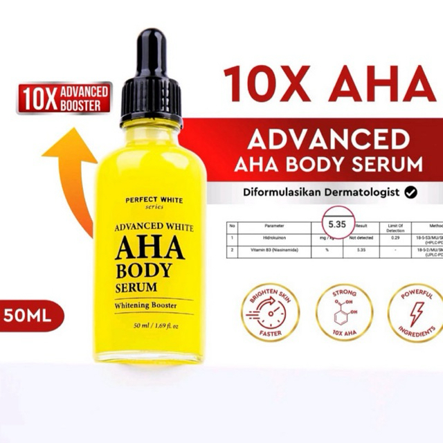 PERFECT WHITE AHA BODY SERUM WHITENING & MOISTURIZING AHA BODY SERUM BY PERFECT WHITE