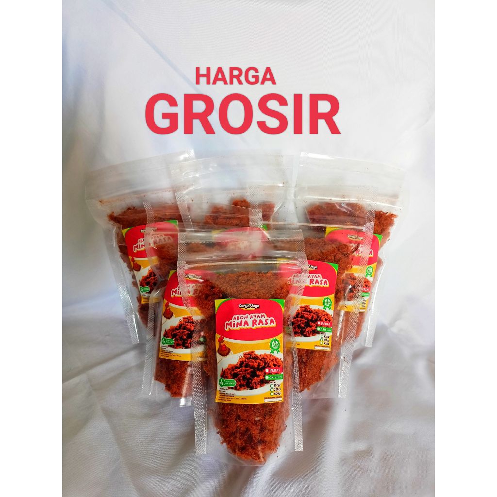 

GROSIR Abon Ayam 100gr Mina Rasa Standing pouch Halal PIRT