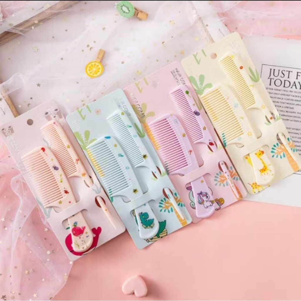 Set Sisir Karakter Lucu/Sisir Anak Set 2 pcs Karakter Kartun Lucu/Sisir Rambut