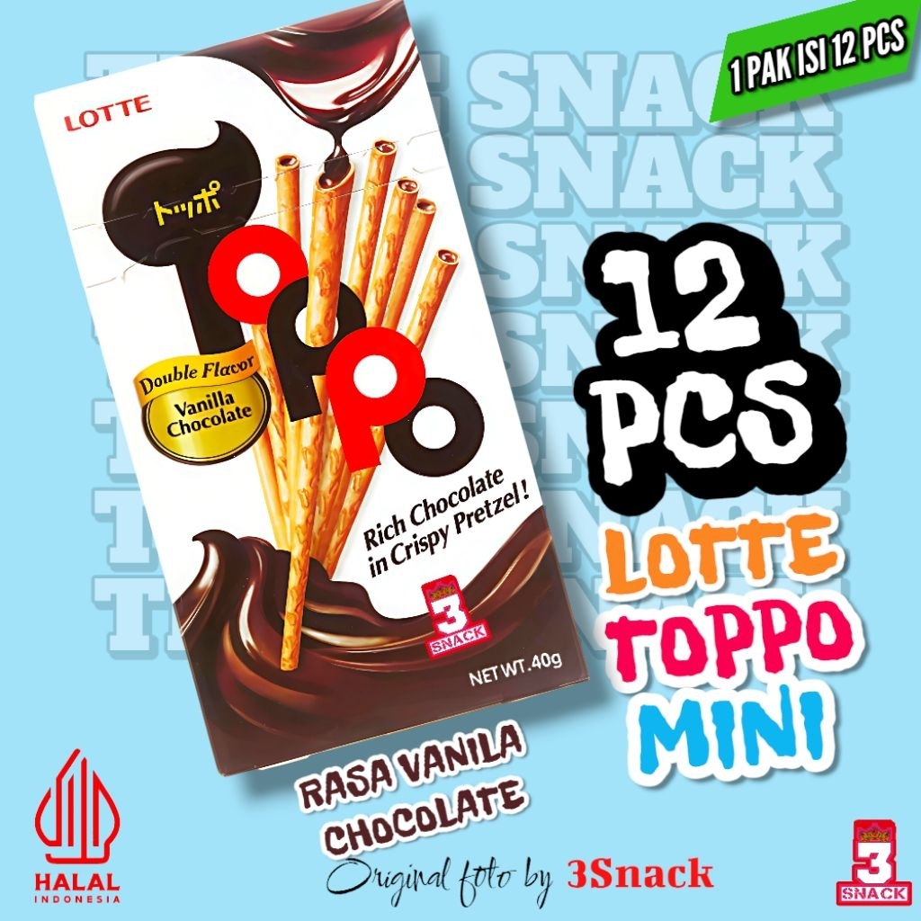 

1 BOX LOTTE TOPPO MINI ISI 12 SACHET