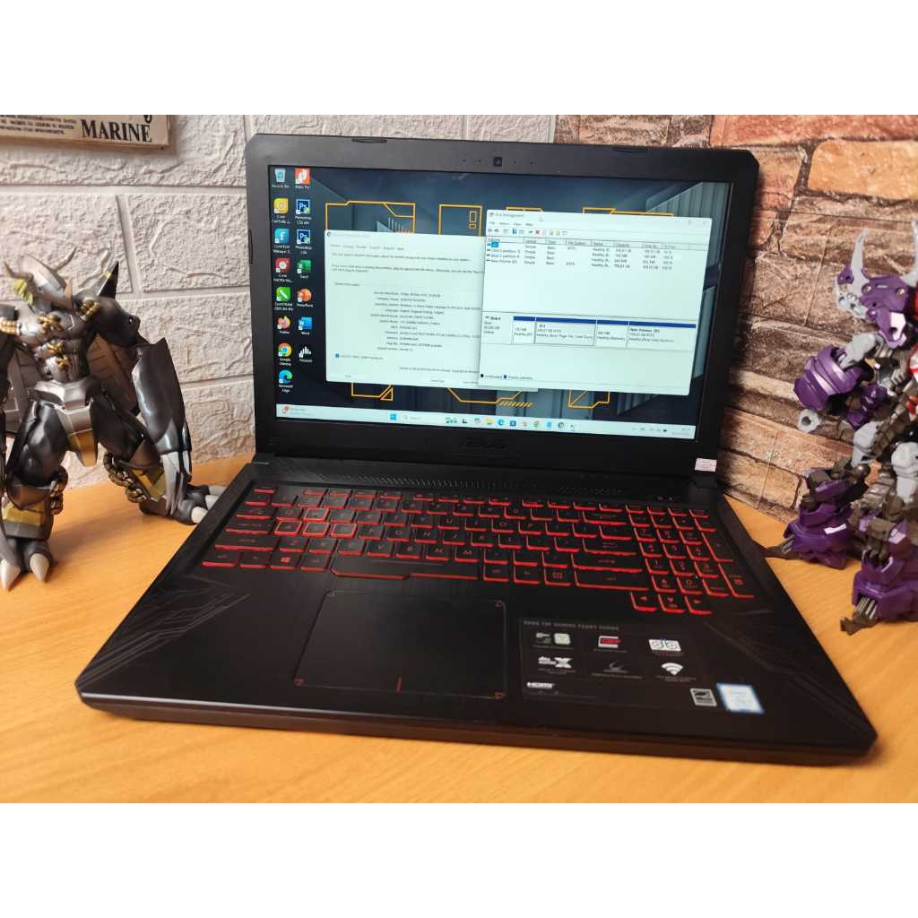 Laptop Asus TUF fx504 GE gaming windows i7 gen 8 16/1tb gtx 1050