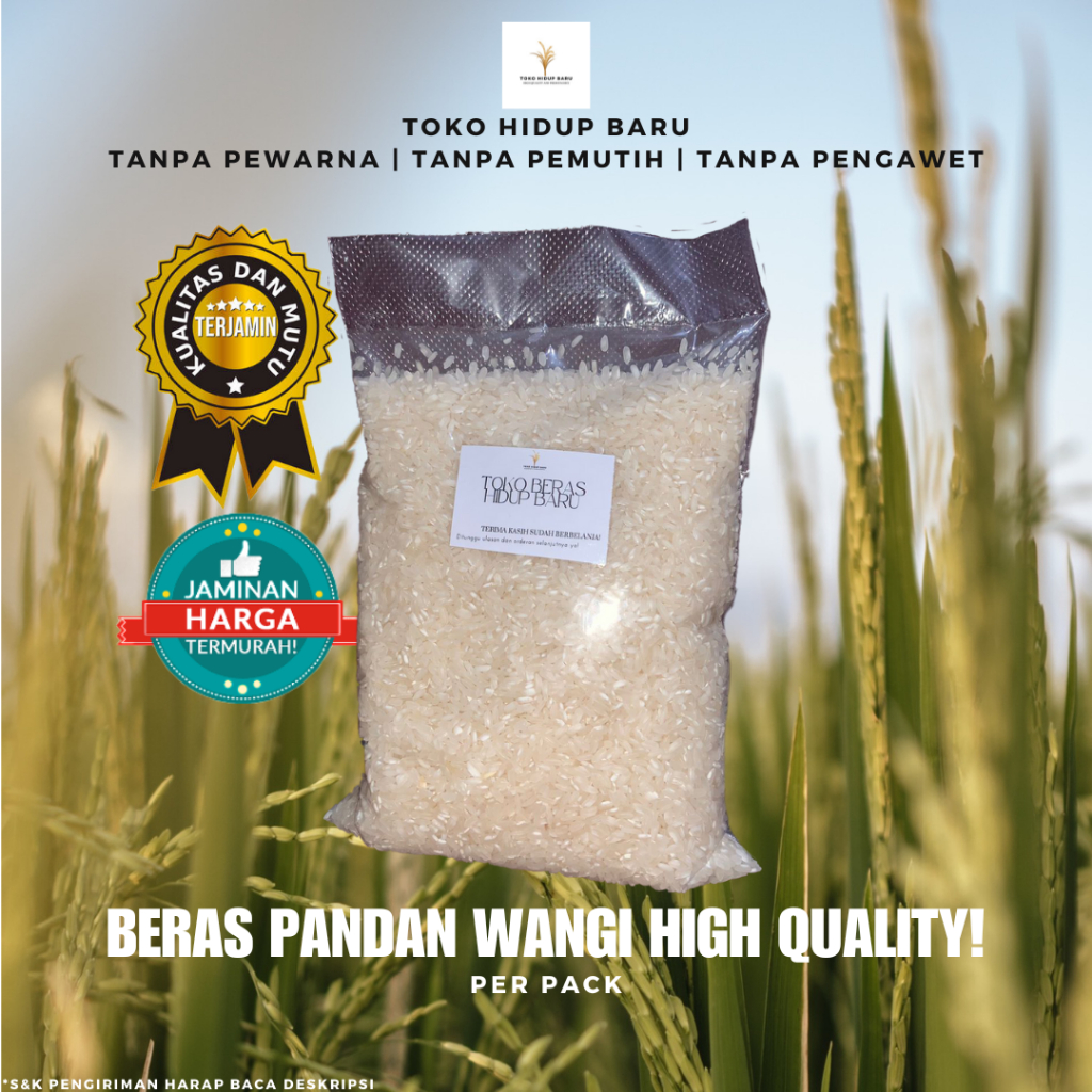 

(BEST SELLER) BERAS PANDAN WANGI SUPER HIGH QUALITY ASLI CIANJUR 750 GRAM / 1 KG