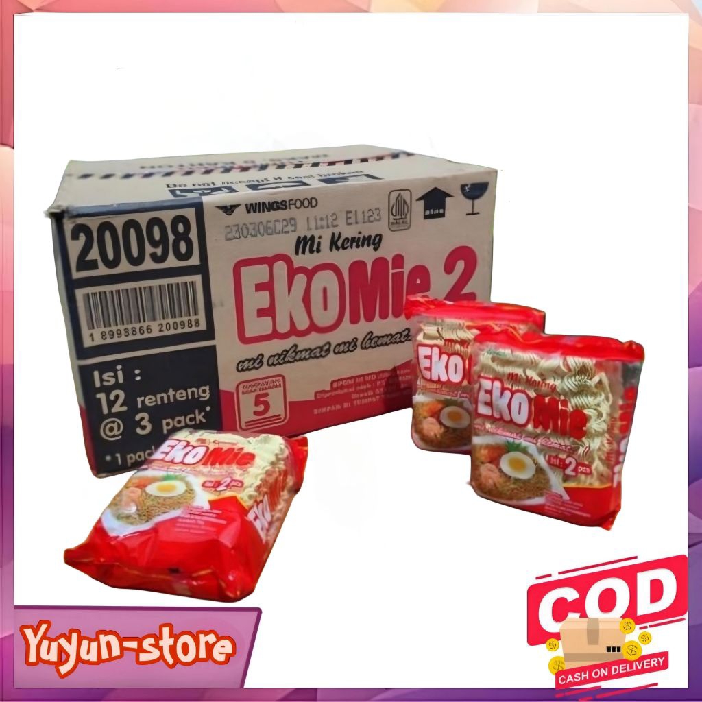 

Promo Eko Mie Renteng 1 Pack Isi 2 Pcs 1 Dus Isi 36 Pcs