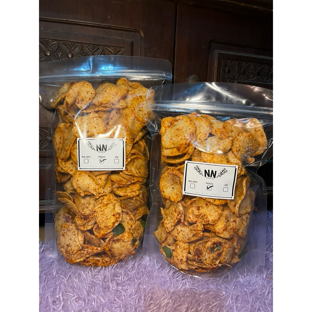 

Basreng basreng pedas ori balado daun jeruk 300g 500g