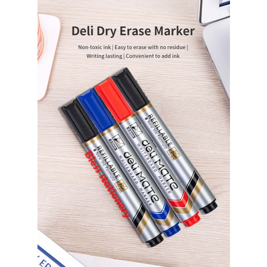 

Deli Spidol papan tulis bisa dihapus spidol Whiteboard Marker spidol white board marker