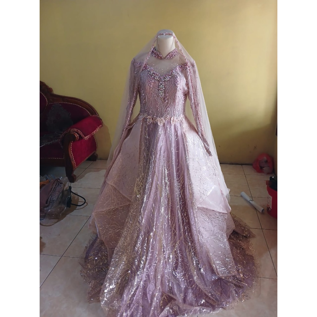 Preloved Gaun Rosegold