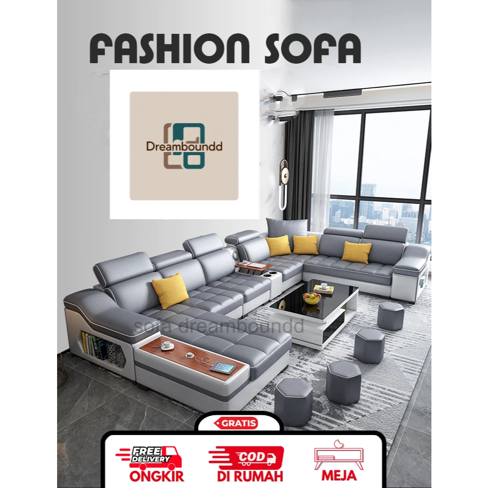 Sofa Minimalis Ruang Tamu Leter U Kursi Ruang Keluarga