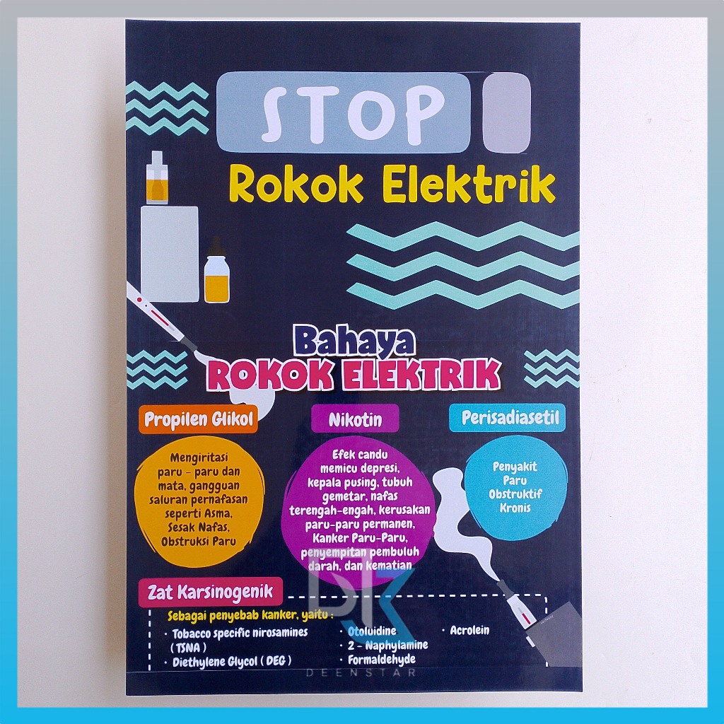 Poster Stop Merokok Elektrik, Edukasi Bahaya Vape, Poster Kesehatan