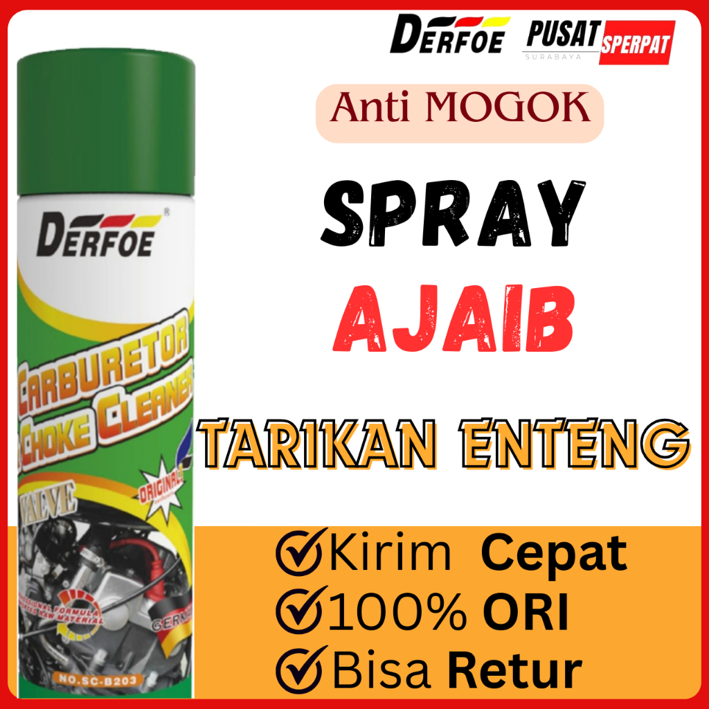 DERFOE - 1PCS CARBURATOR CLEANER 450ML PEMBERSIH KARBURATOR MOBIL MOTOR SEMPROT KUAT AMPUH