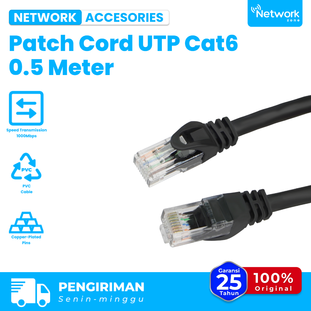 Kabel LAN UTP Cat6 Patch Cord 0.5m