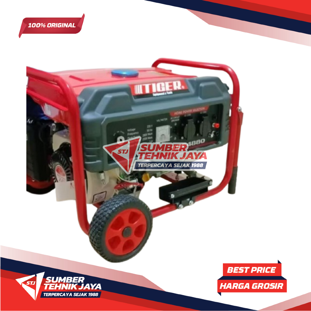 GENSET BENSIN 2500 watt TIGER TG 4880 E GENERATOR STATER