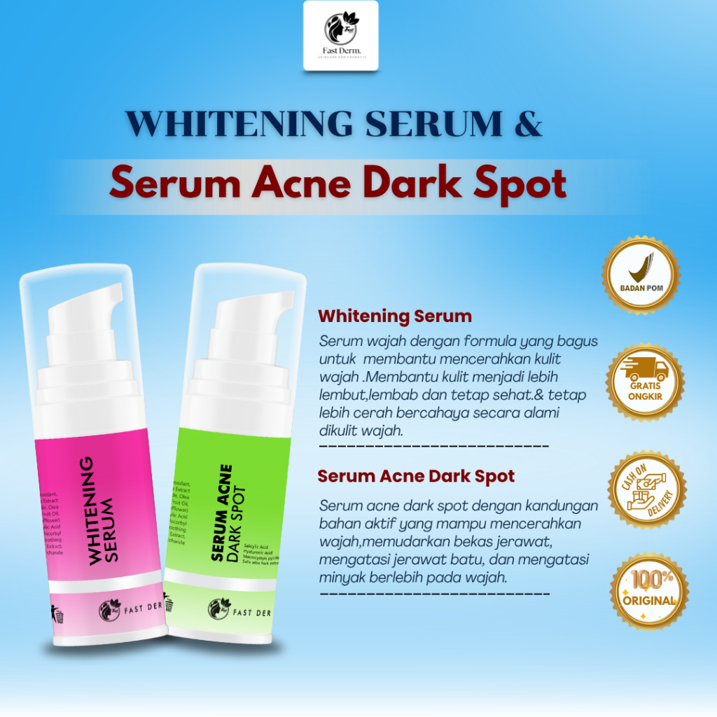 FAST DERM SERUM WHITENING & SERUM ACNE DARK SPOT 10 ML