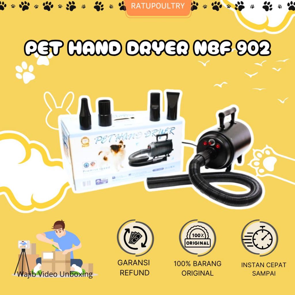 PET Hand Dryer NBF 902 / Blower Pet Dryer
