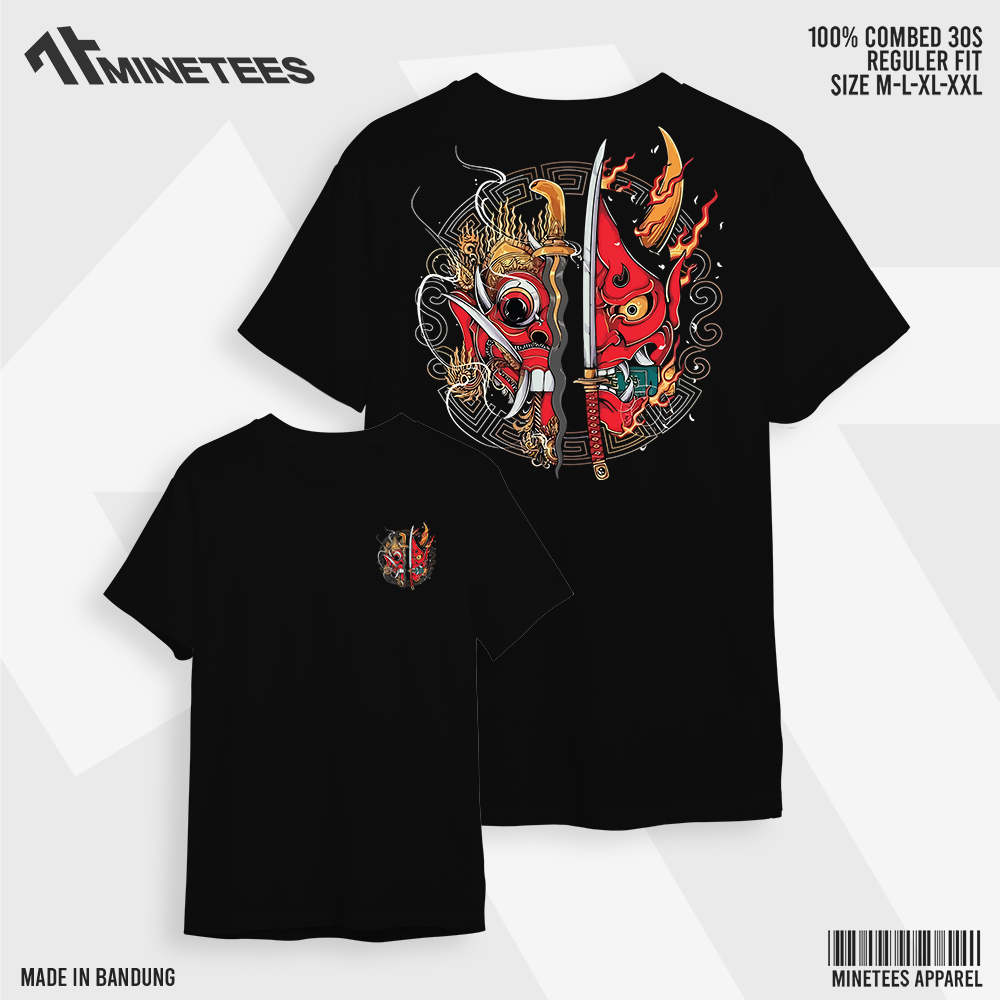 Tshirt Kaos Pria RANGDA X HANNYA Hitam Combed 30s