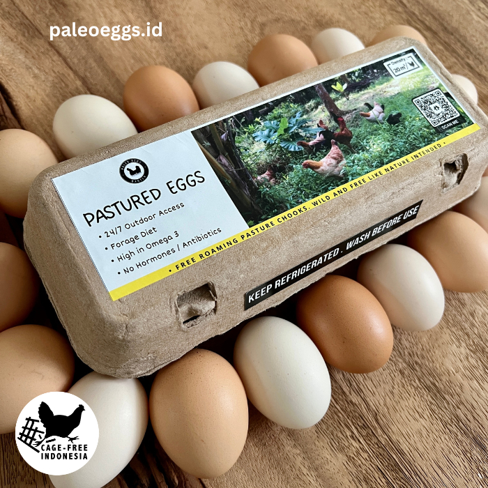 

Telur Ayam Pasture-Raised ( True Free Range Eggs ) - 10 Butir (NON-GMO, CORN-FREE, SOY-FREE)