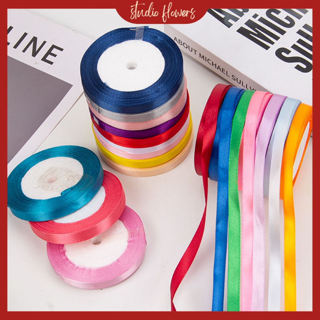 

(ROLL) Pita Satin 1CM Pita Buket Bunga Pita Kado Pita Hiasan PT01