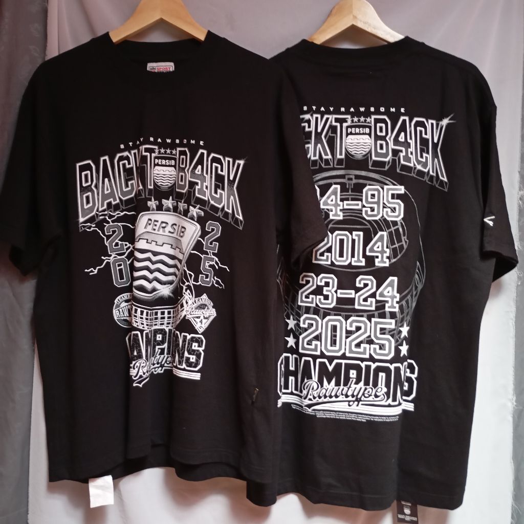 PERSIB X RAWTYPE RIOT B2B CHAMP KAOS | WARNA HITAM