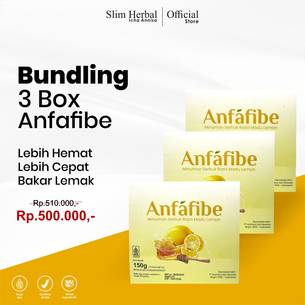 

Anfafibe Minuman Serbuk Rasa Madu Lemon