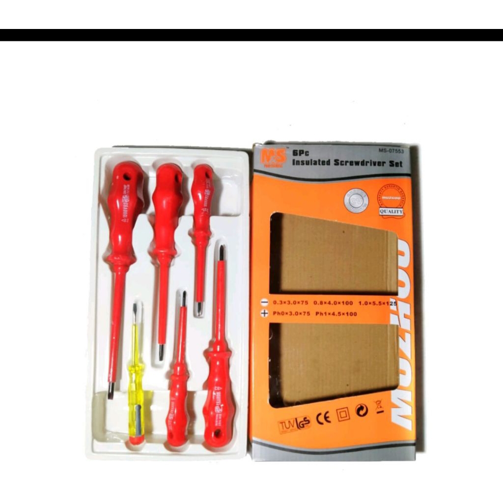 Obeng Listrik Set 6 Pcs Insulation Screwdriver set.