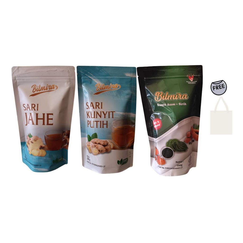 

BILMIRA Paket J Minuman Serbuk Sari Jahe, Kunyit Putih, Plus Temulawak